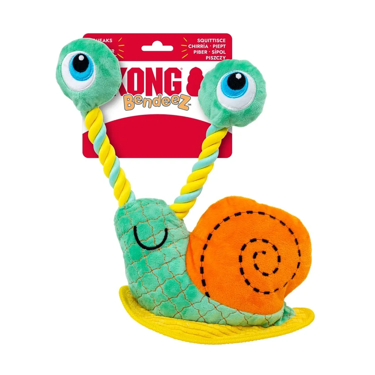 KONG Bendeez Snail L hundebamse med reb og piv